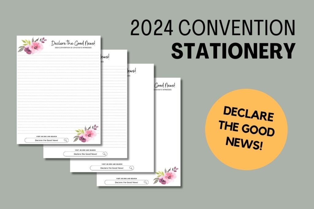 jw free stationery bundle 2024 convention declare the good news
