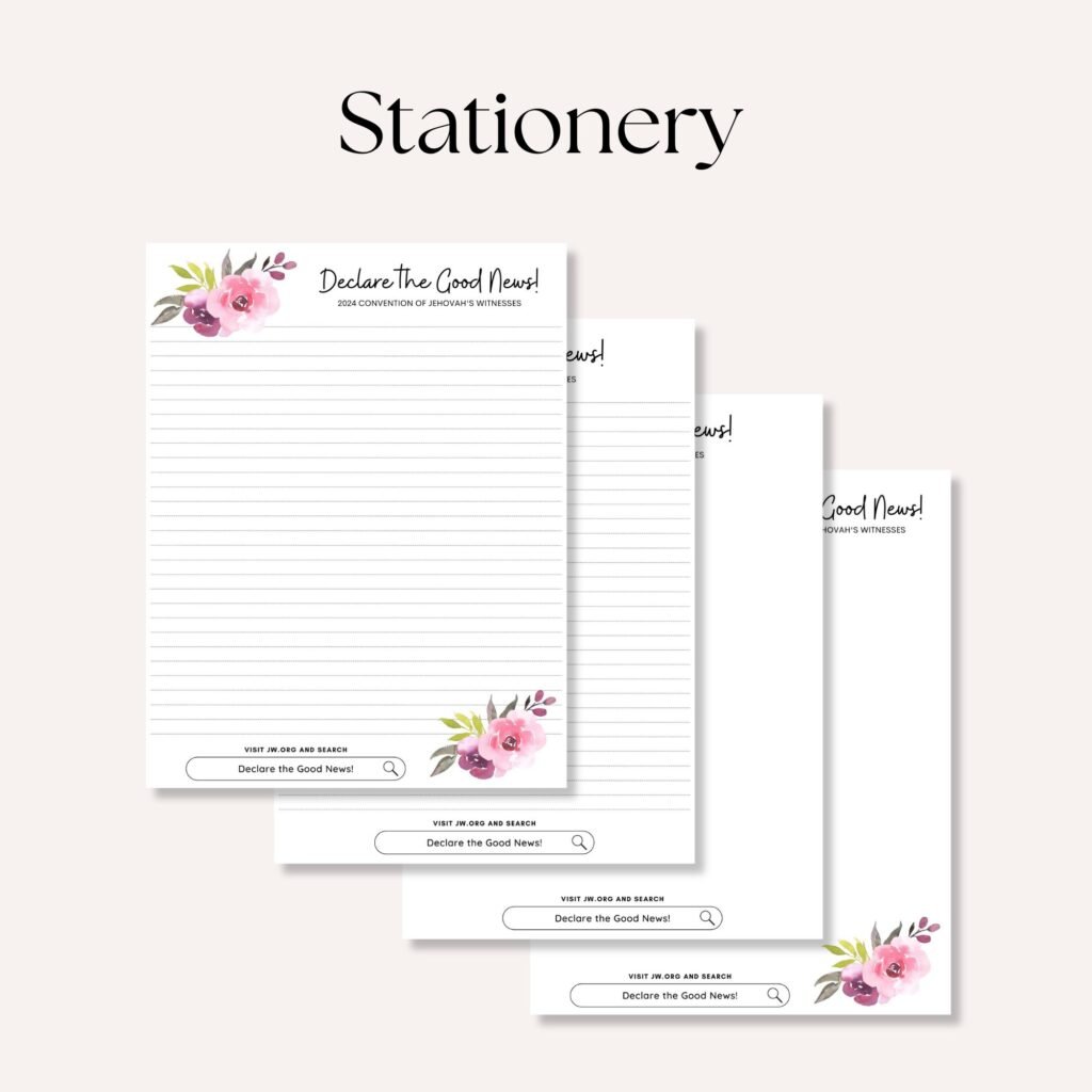 jw stationery 2024 convention letter paper