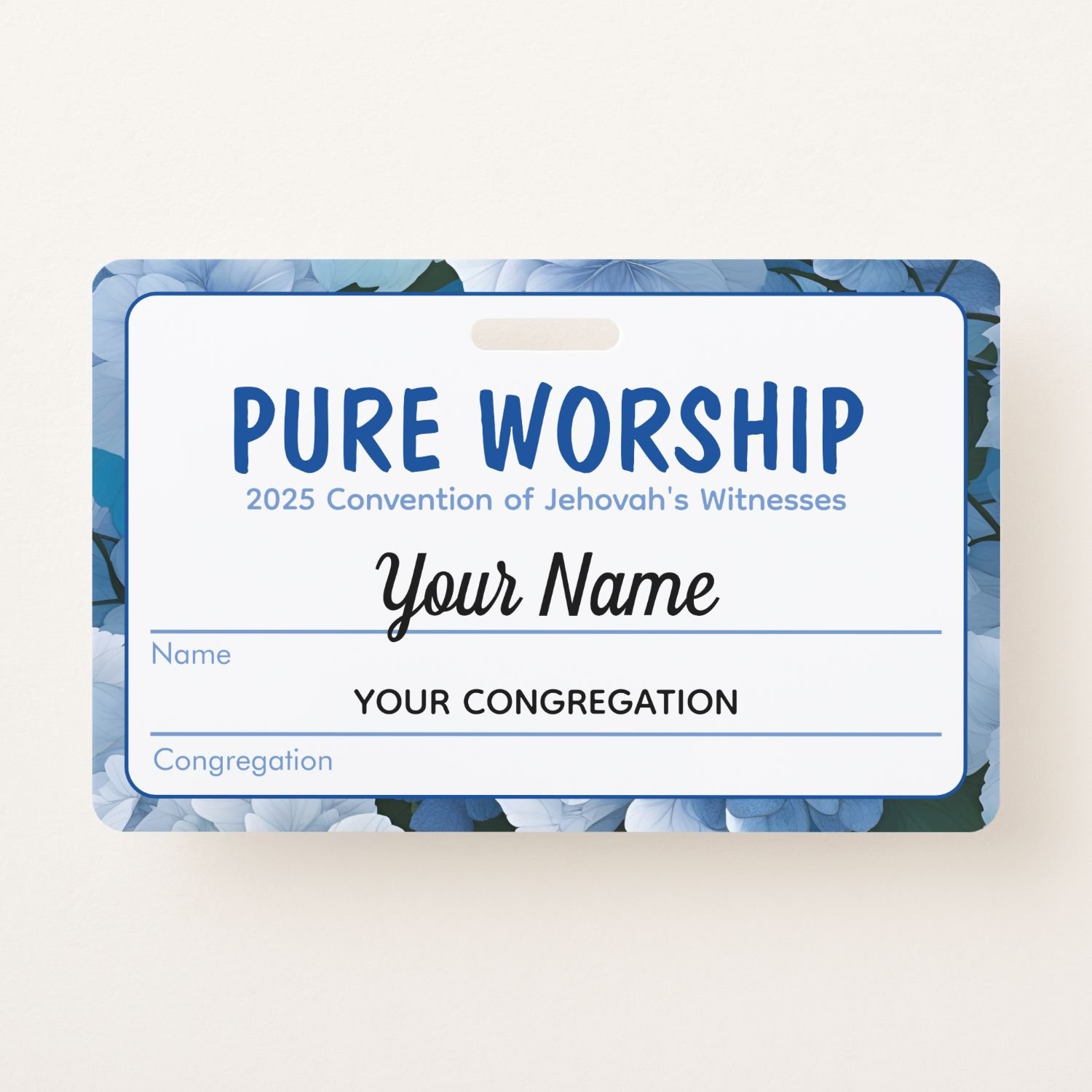 jw name tags convention 2025 pure worship